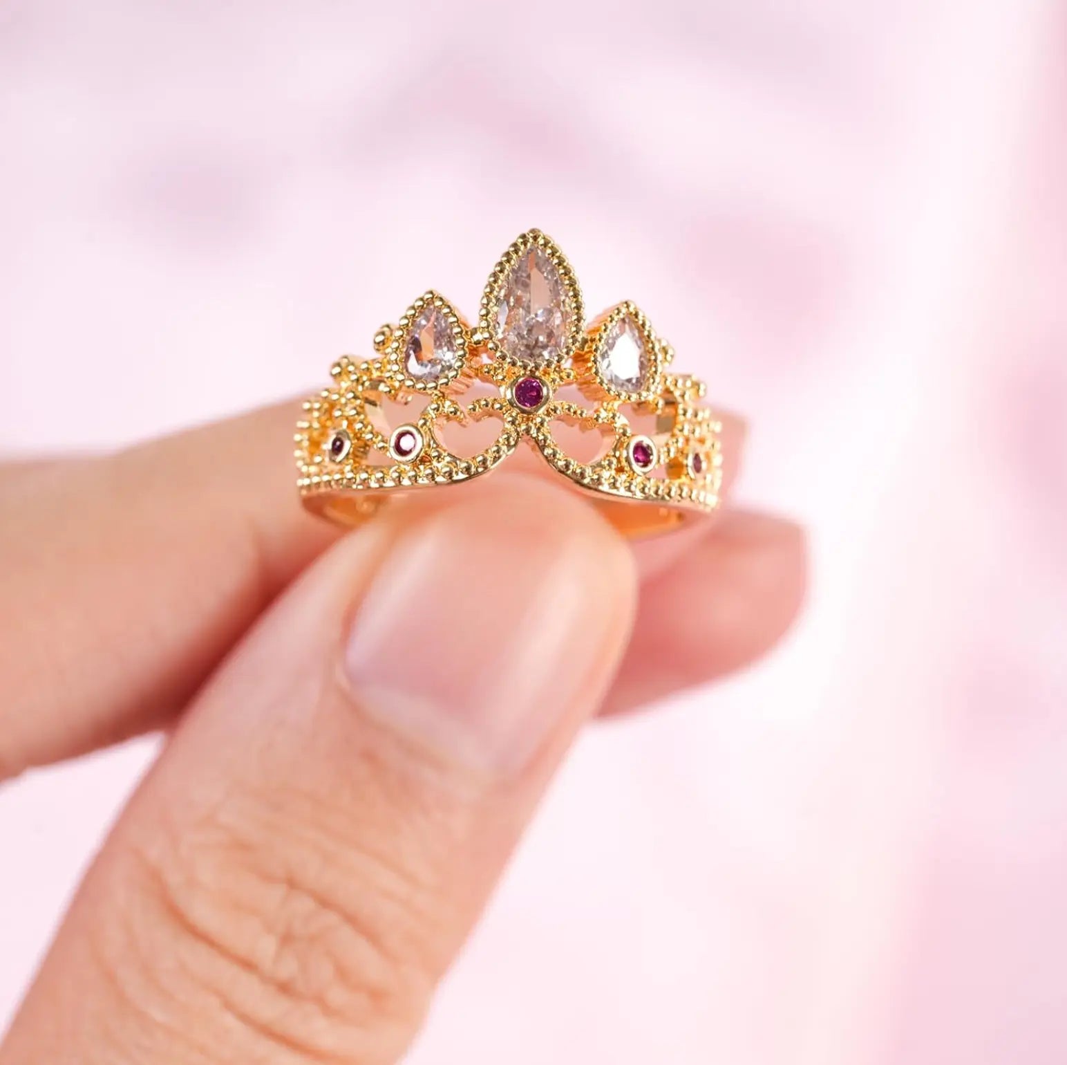 Bague Couronne Ajustable d'une Princesse Aventurière Lumineuse Dream Story