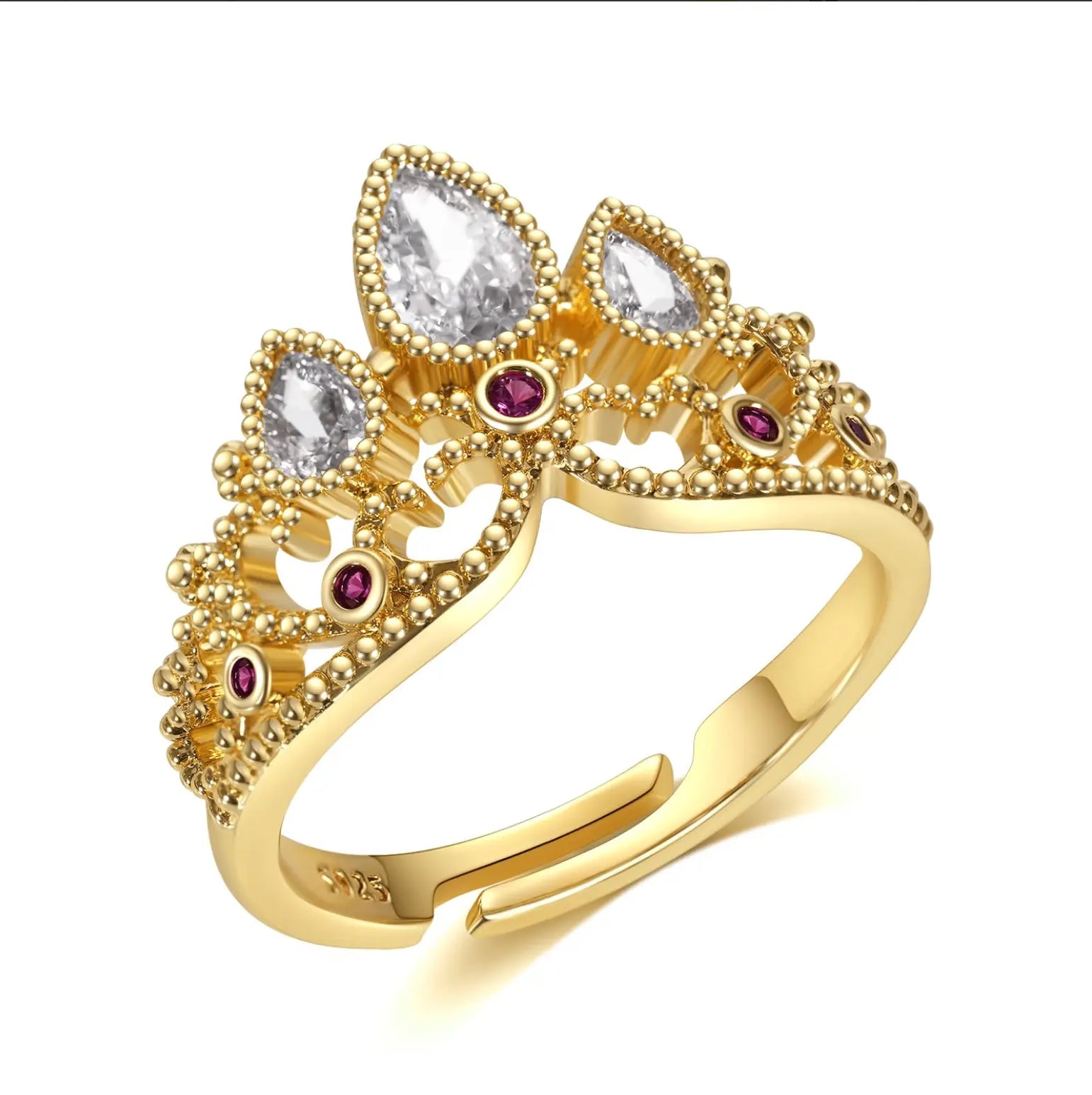 Bague Couronne Ajustable d'une Princesse Aventurière Lumineuse Dream Story