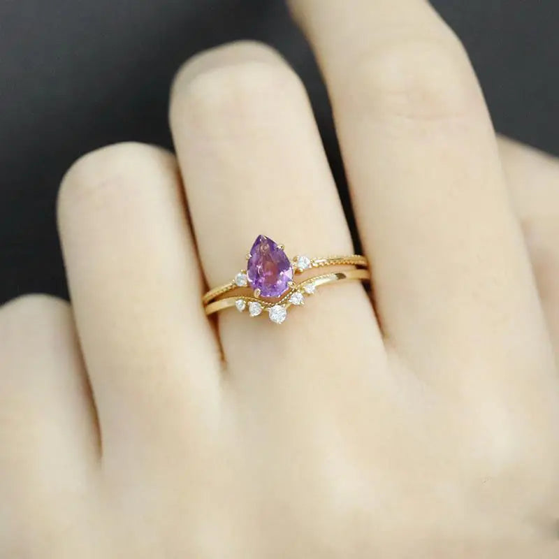 Bague argent 925 pierre violette Dream Story
