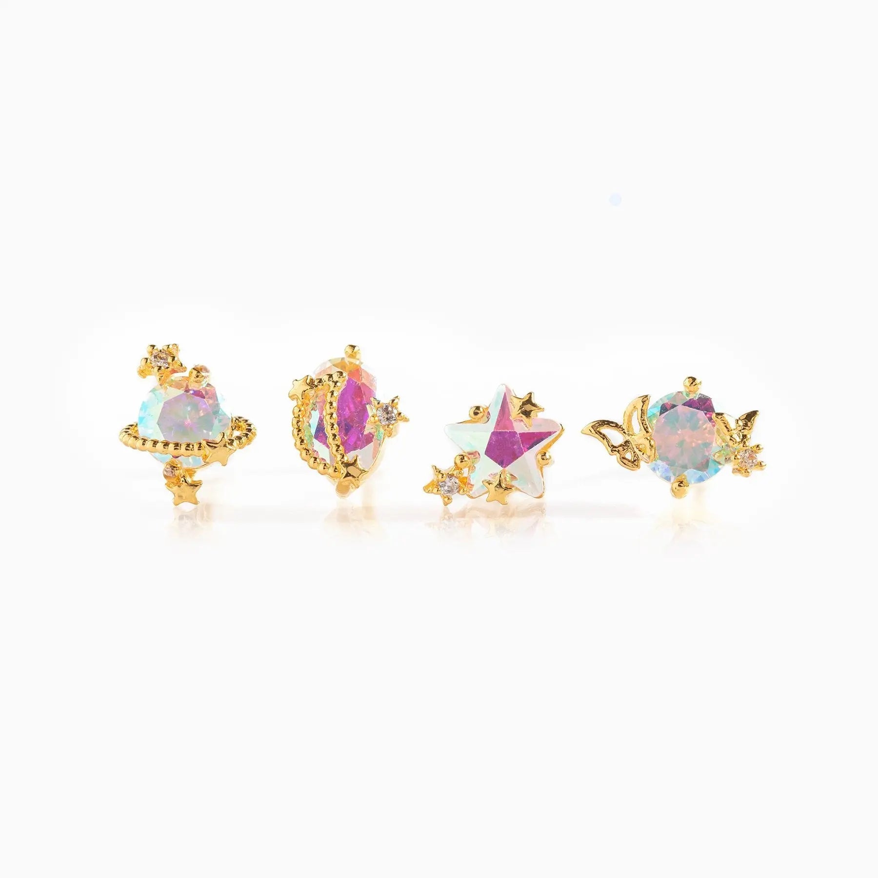 Lot de 4 boucles d'oreilles chemin des étoiles Dream Story