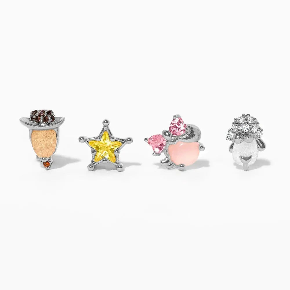 Lot de 4 boucles d'oreilles cow-boys Dream Story