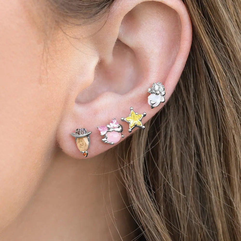 Lot de 4 boucles d'oreilles cow-boys Dream Story