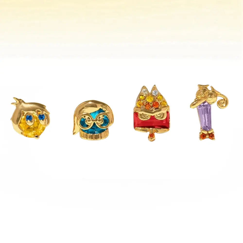 Lot de 4 boucles d'oreilles des émotions intérieures enfants Dream Story