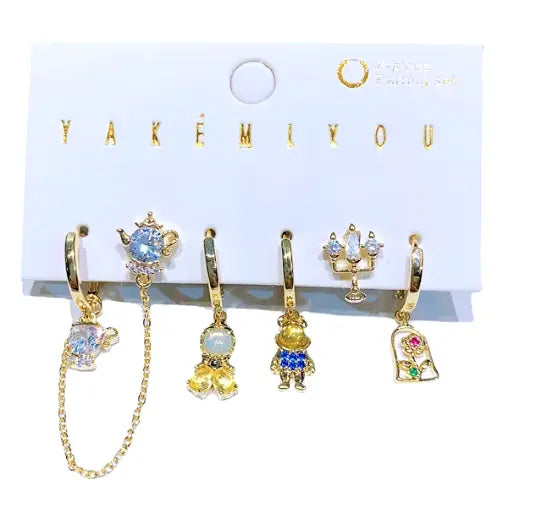 Lot de 6 boucles d'oreilles Belle - Dream Story