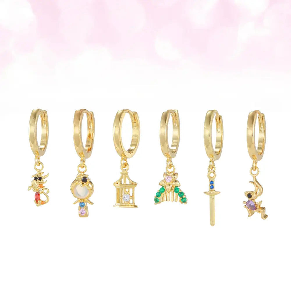 Lot de 6 boucles d'oreilles d'une guerrière courageuse Dream Story