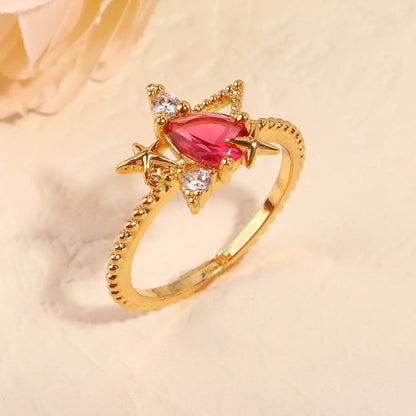 Bague avec combinaison étoile et lune Dream Story