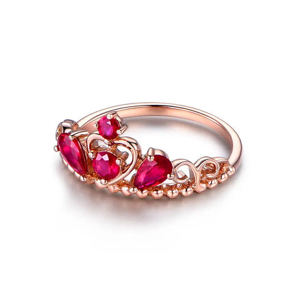 Bague couronne rouge Dream Story