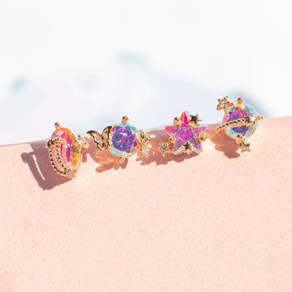 Lot de 4 boucles d'oreilles chemin des étoiles Dream Story