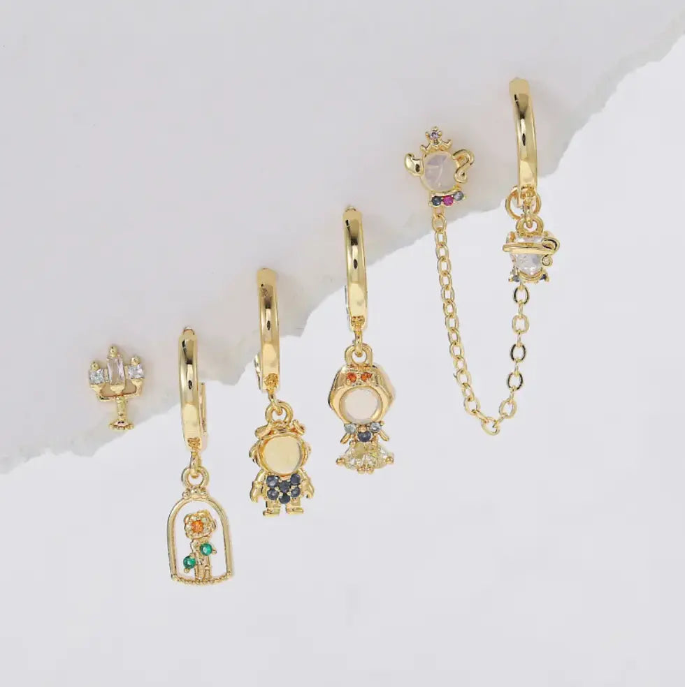 Lot de 6 boucles d'oreilles d'une Princesse Intelligente et Audacieuse Dream Story
