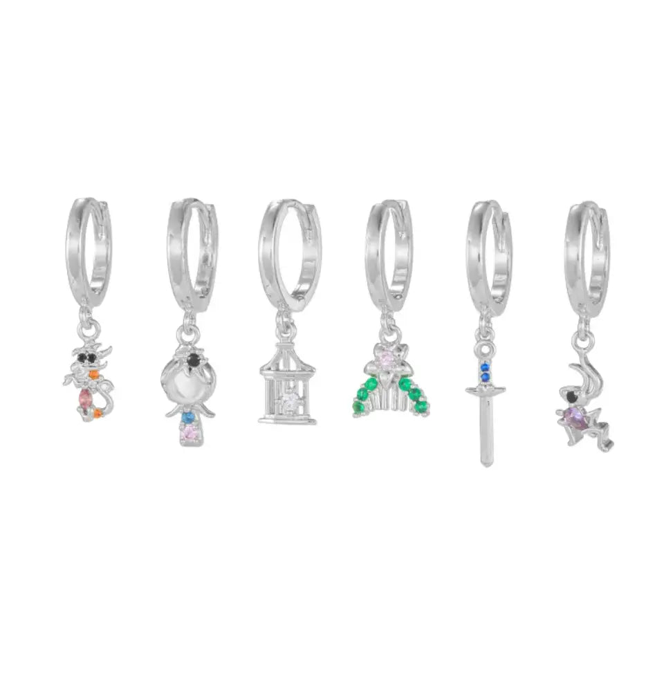 Lot de 6 boucles d'oreilles d'une guerrière courageuse Dream Story